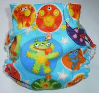 One-sized PUL diaper cover with snaps