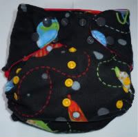 One-sized PUL diaper cover with snaps