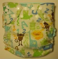 Size Large PUL diaper cover with snaps