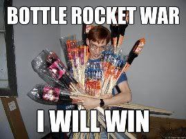 Bottle rocket war