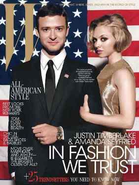 Justin Timberlake and Amanda Seyfried W Magazine