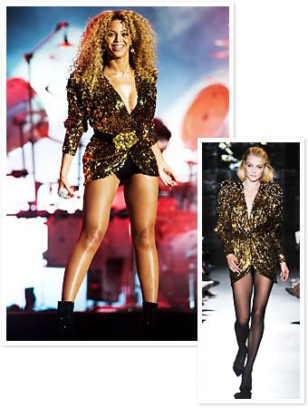 Beyonce Gold Glastonbury Fashion Style