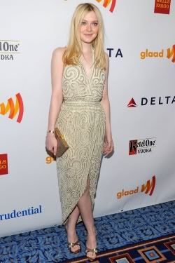 Dakota Fanning 2012 GLAAD Media Awards Fashion Style