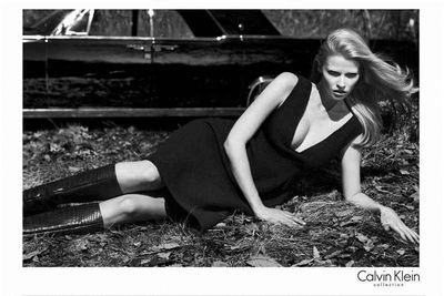 Lara Stone for Calvin Klein’s Fall 2012 Campaign
