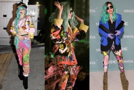 Lady Gaga&#8217;s Summer Fashion Style: Vintage Versace Pants