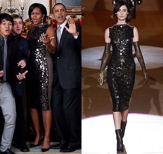 Michelle Obama in Marc Jacobs for the First Time