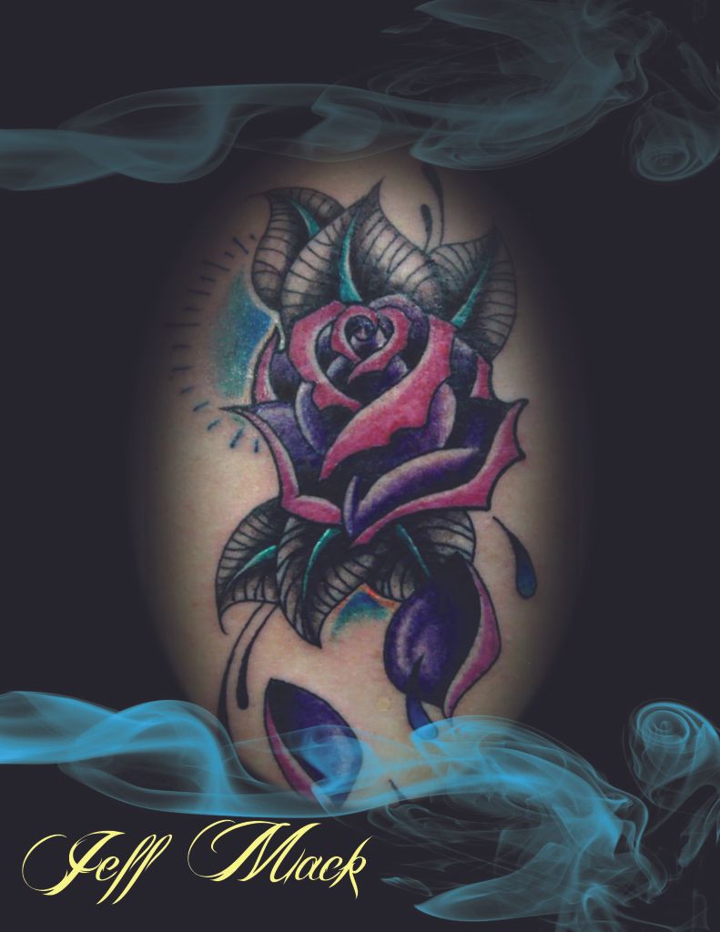 Purple Rose Tattoo Photo by JeffMackTattoo | Photobucket