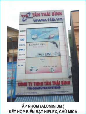 Cong ty quang cao,bien quang cao,lam bien quang cao chat lieu alumi