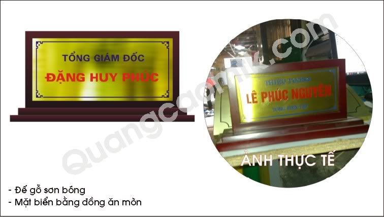 bien chuc danh de go, biển chức danh đế gỗ