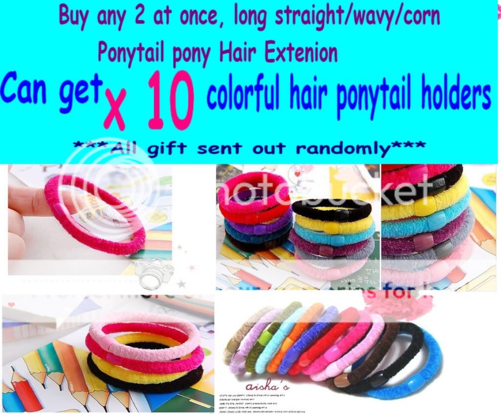 Long Straight Wavy Corn Style Ponytail Pony Hair Extension USA Fast