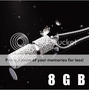 8GB USB Stick Speicherkarte 2.0 Highspeed Luxus Kette Strass Anhänger