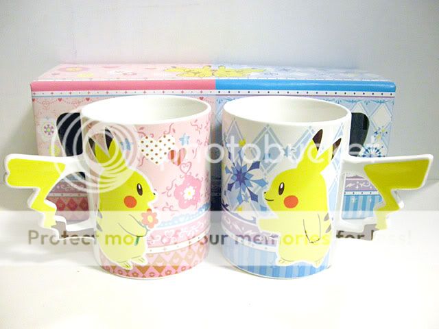   Center 2012 Japan Limited Pikachu Tail Pair Mug Cup Set New  