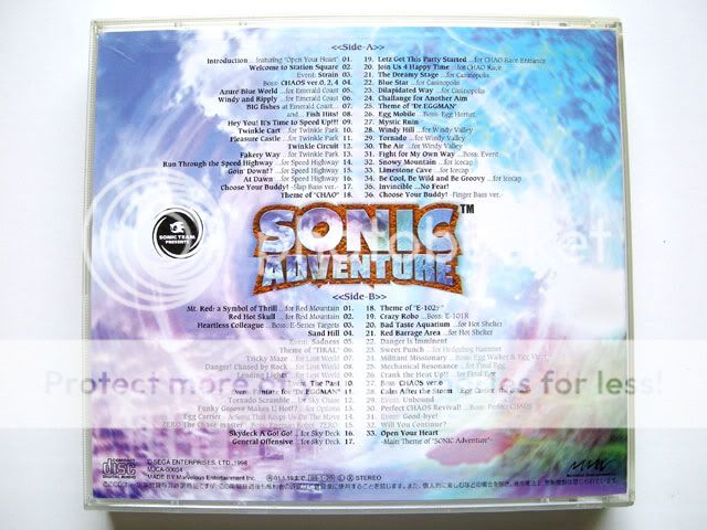 SONIC ADVENTURE Digi Log Conversation Soundtrack Game CD MJCA 00034 